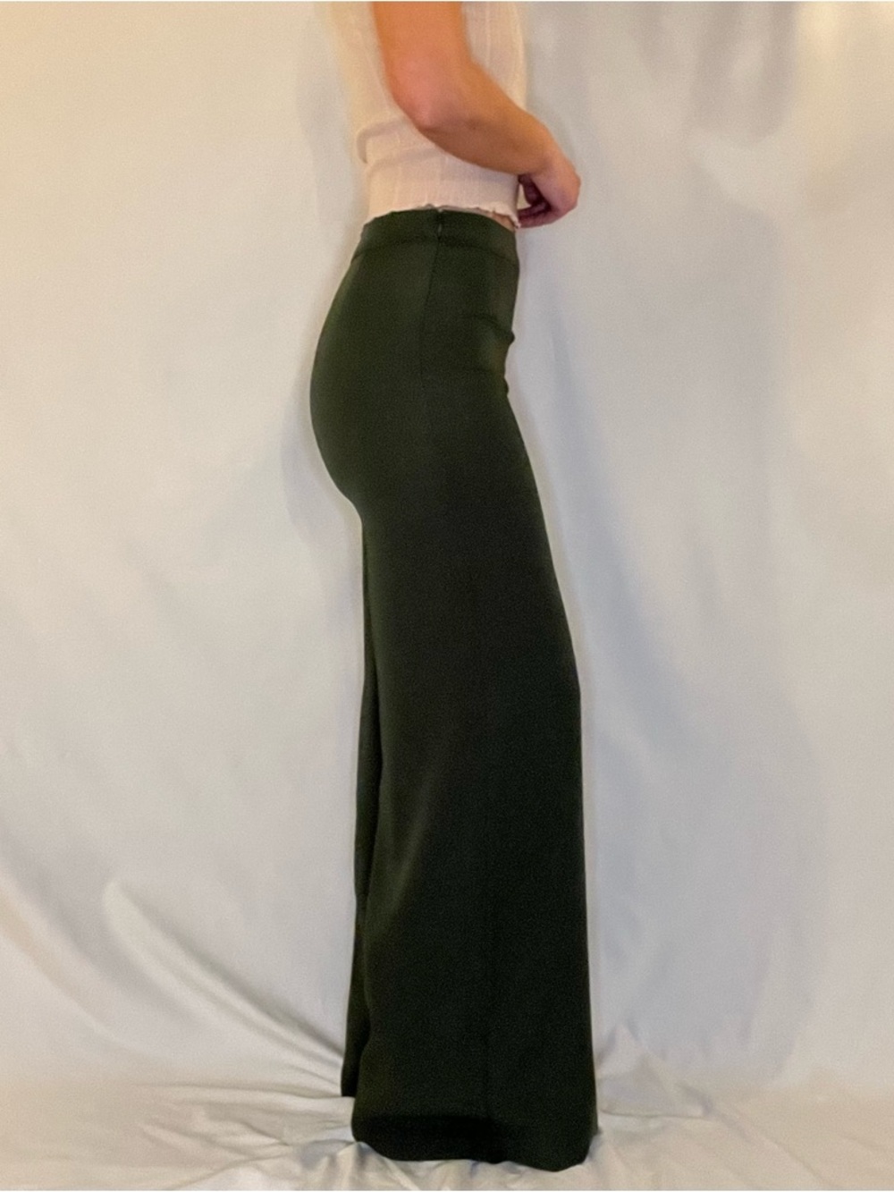 Forever 21 High Rise Wide Leg Flat Front Trouser Dress Pants Women's Small - Picture 6 of 10